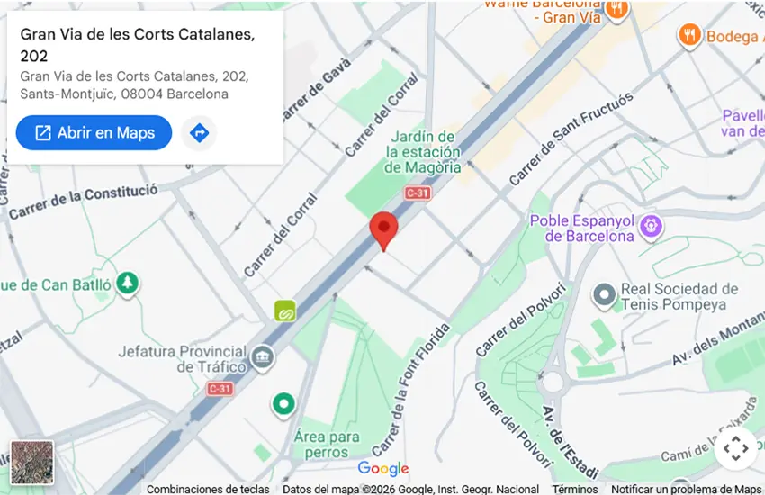 Mapa de ubicación del centro Estudi Juridi Alejop Carrillo